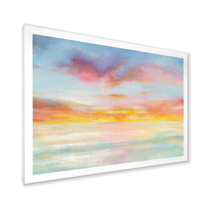 Pastel Pink And Blue Clouds - Nautical &amp; Coastal Wall Art Prints