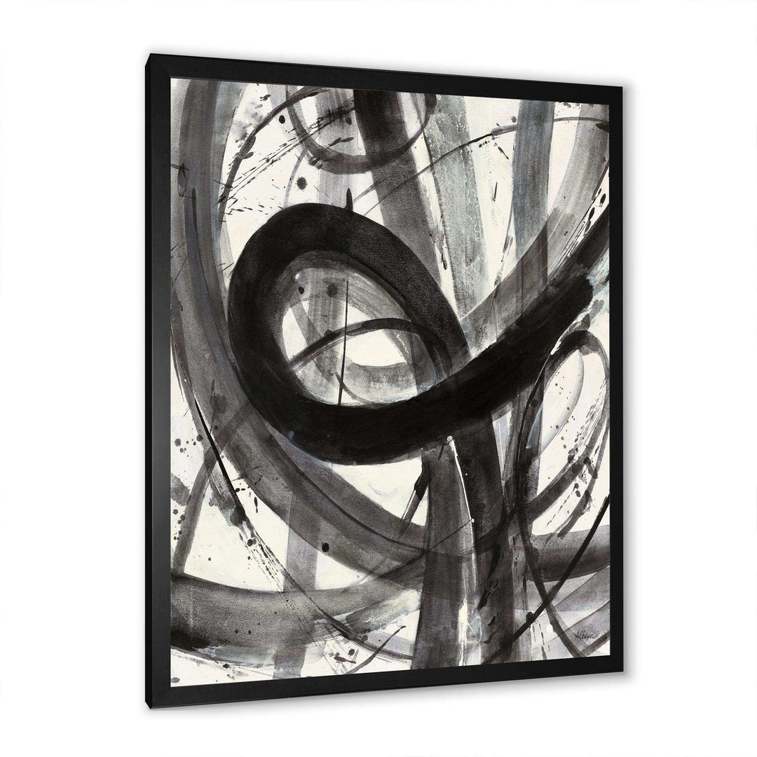Black and White Minimalistic Painting - Modern Canvas Wall Art