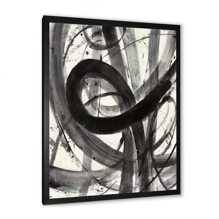 Black and White Minimalistic Painting - Modern Canvas Wall Art