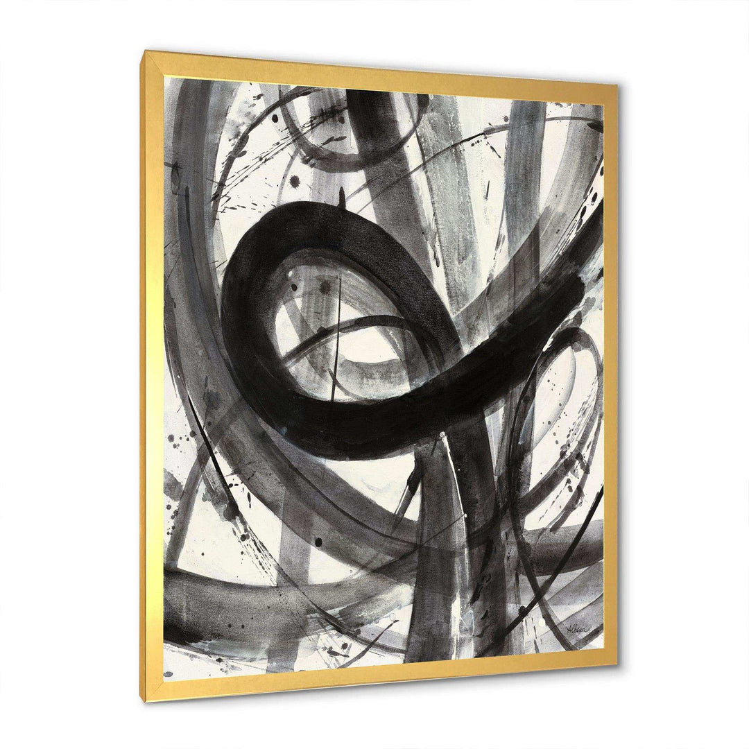 Black and White Minimalistic Painting - Modern Canvas Wall Art