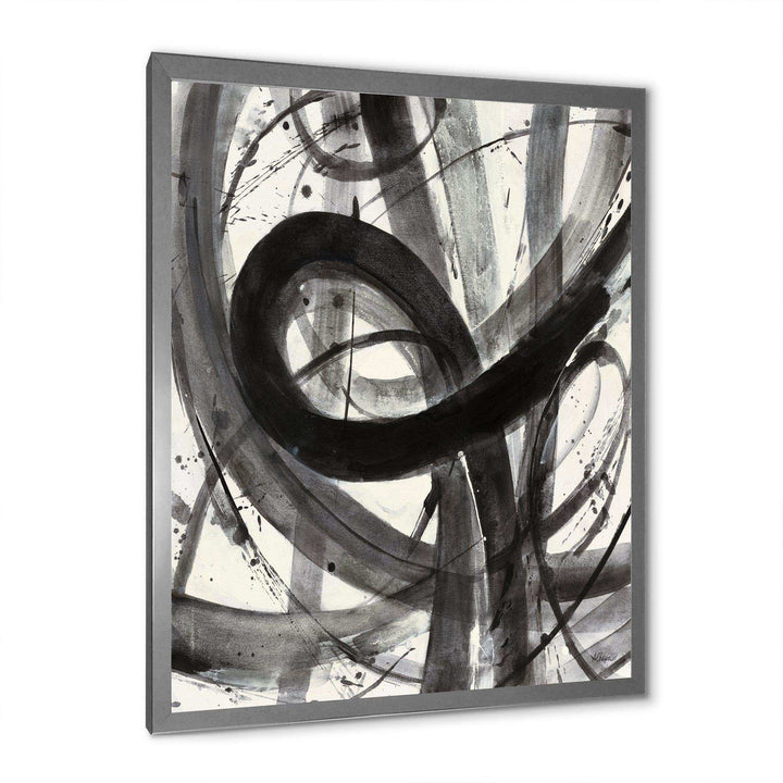 Black and White Minimalistic Painting - Modern Canvas Wall Art