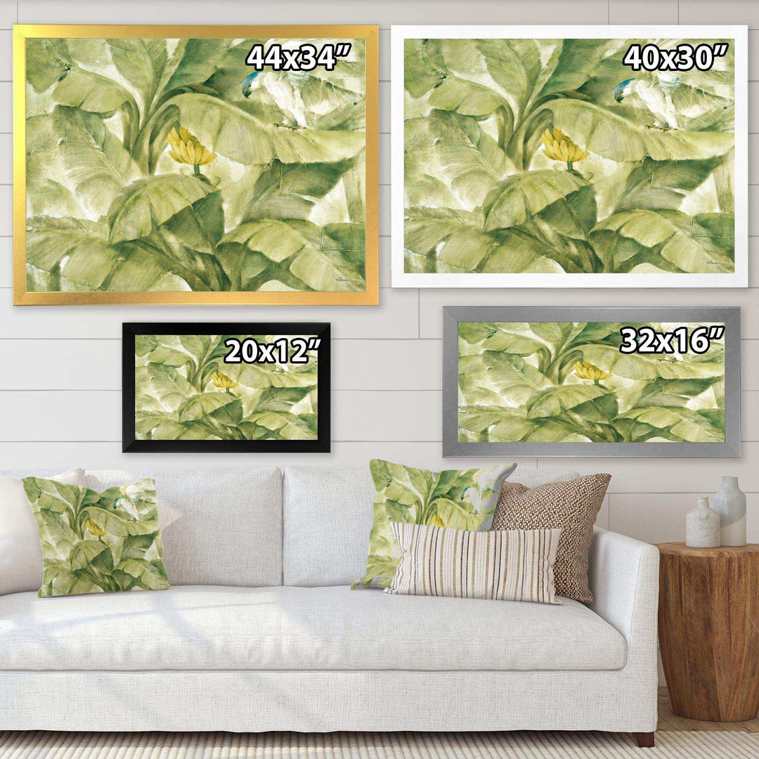 Tropical Canopy II Green - Farmhouse Living Room Wall Decor