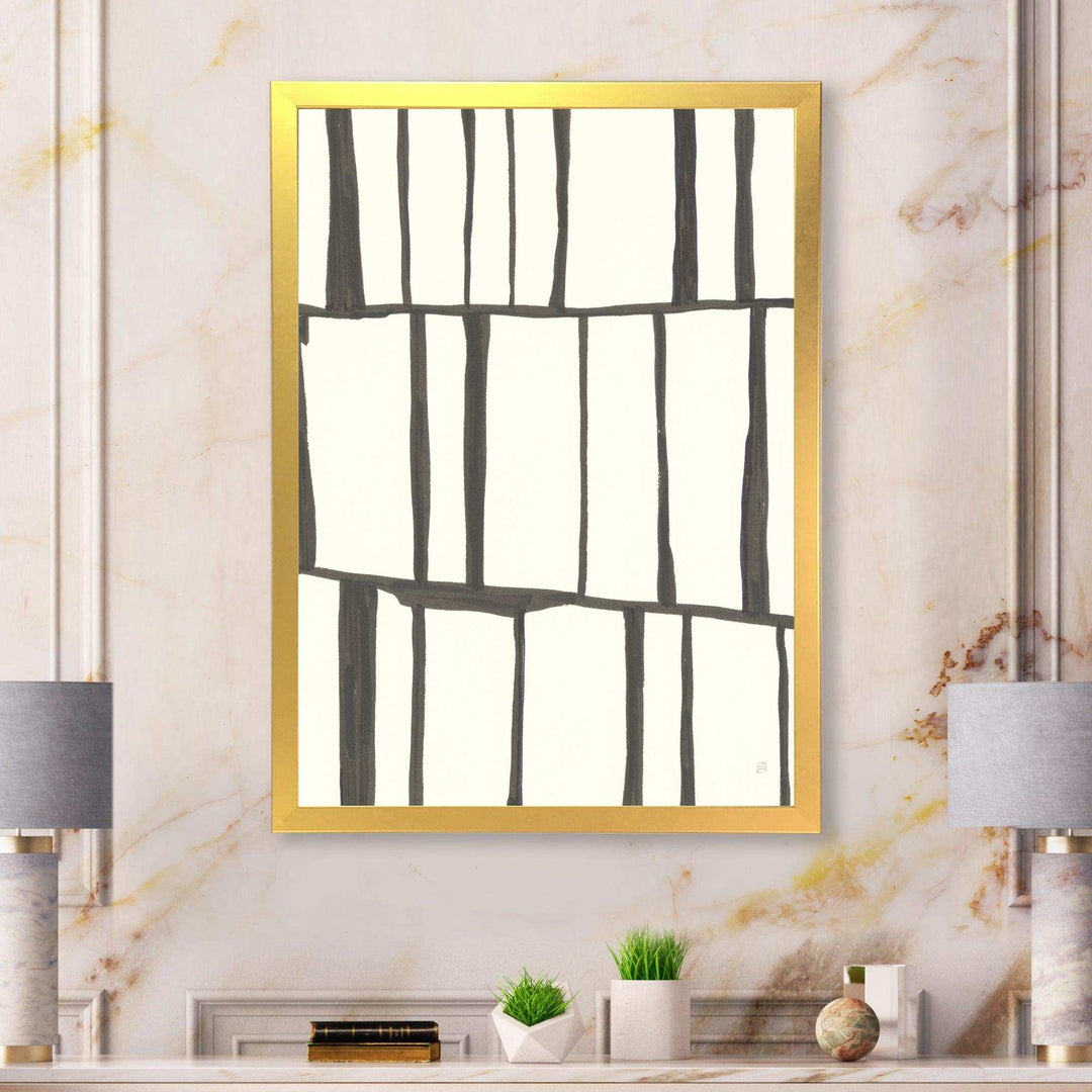 minimalist black and white I - Mid-Century Modern Living Room Wall Decor