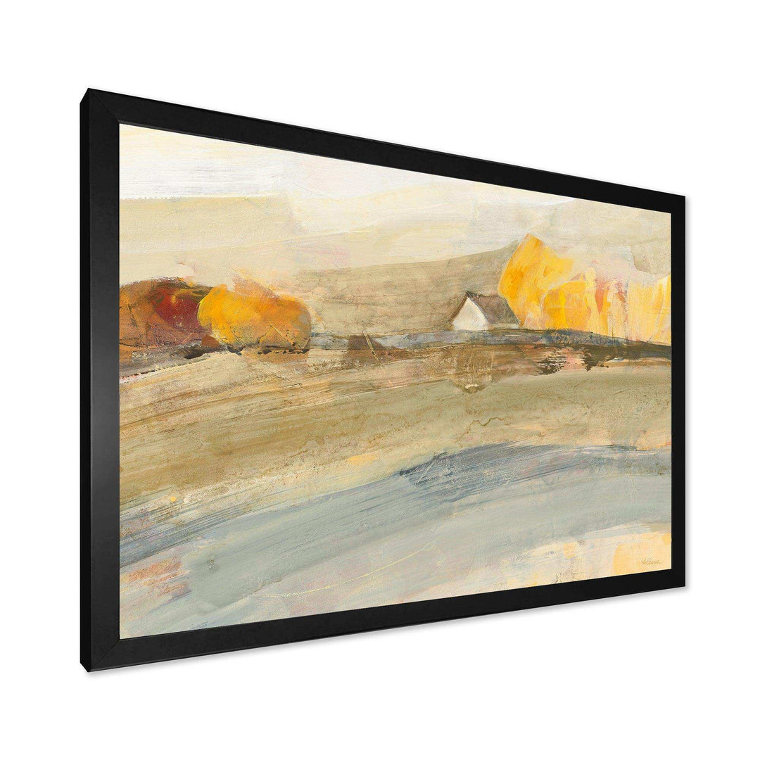 Orange Brown Farm House - Farmhouse Bedroom Wall Art