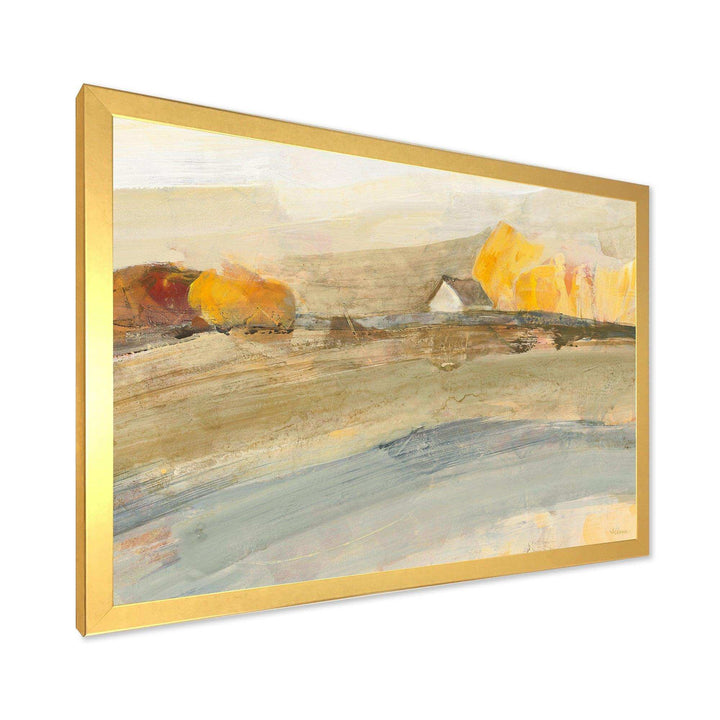 Orange Brown Farm House - Farmhouse Bedroom Wall Art