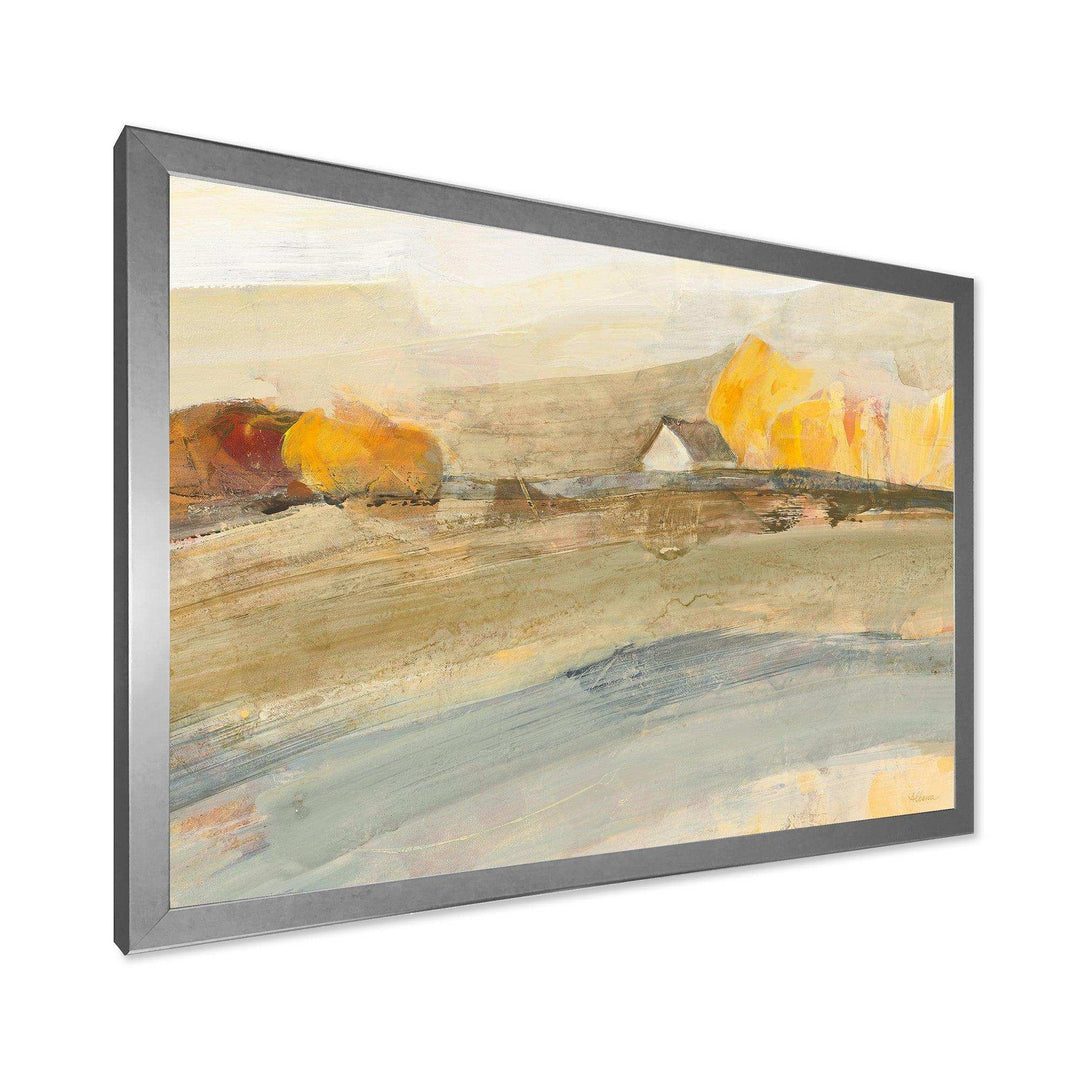Orange Brown Farm House - Farmhouse Bedroom Wall Art