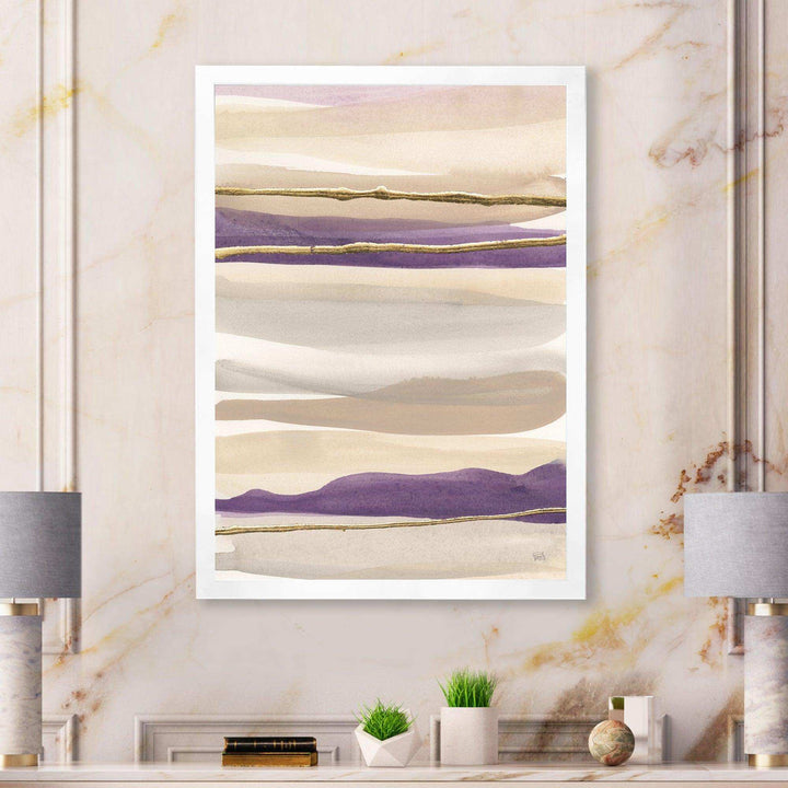 Shape of Glam Purple III - Shabby Chic Living Room Wall Decor