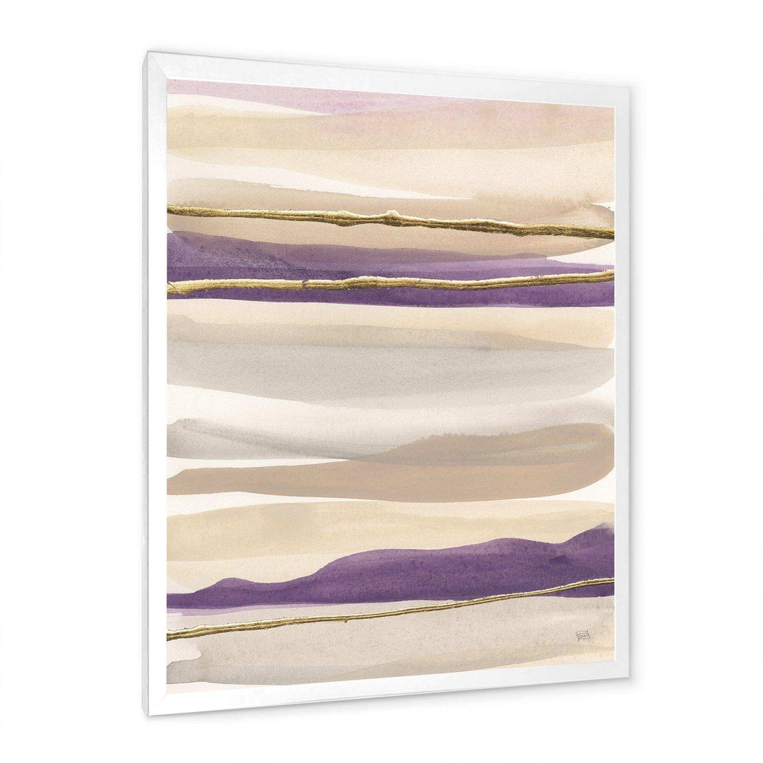 Shape of Glam Purple III - Shabby Chic Living Room Wall Decor