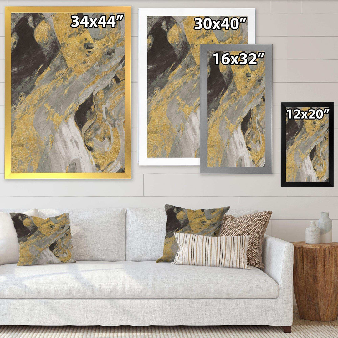 Marble Gold and Black - Modern Wall Art Prints