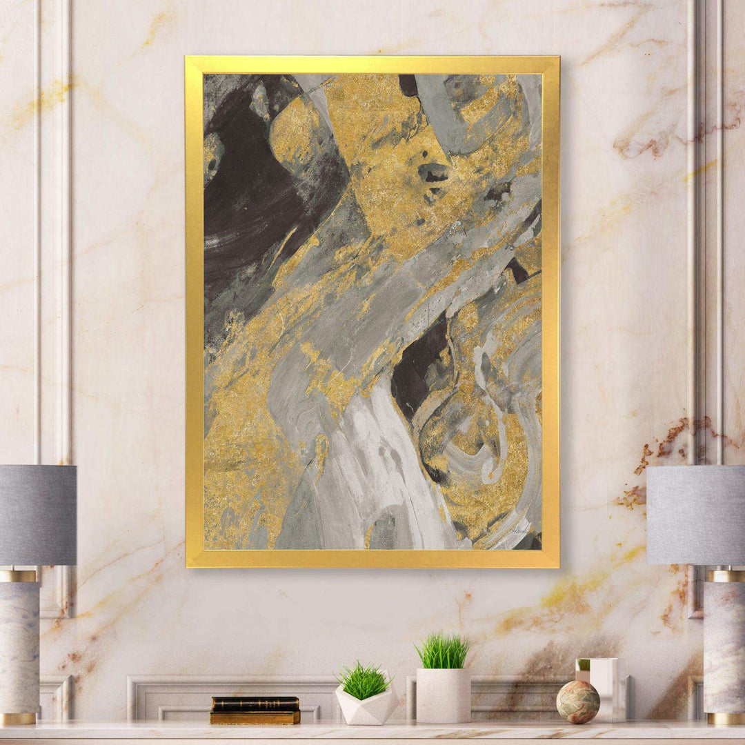 Marble Gold and Black - Modern Wall Art Prints