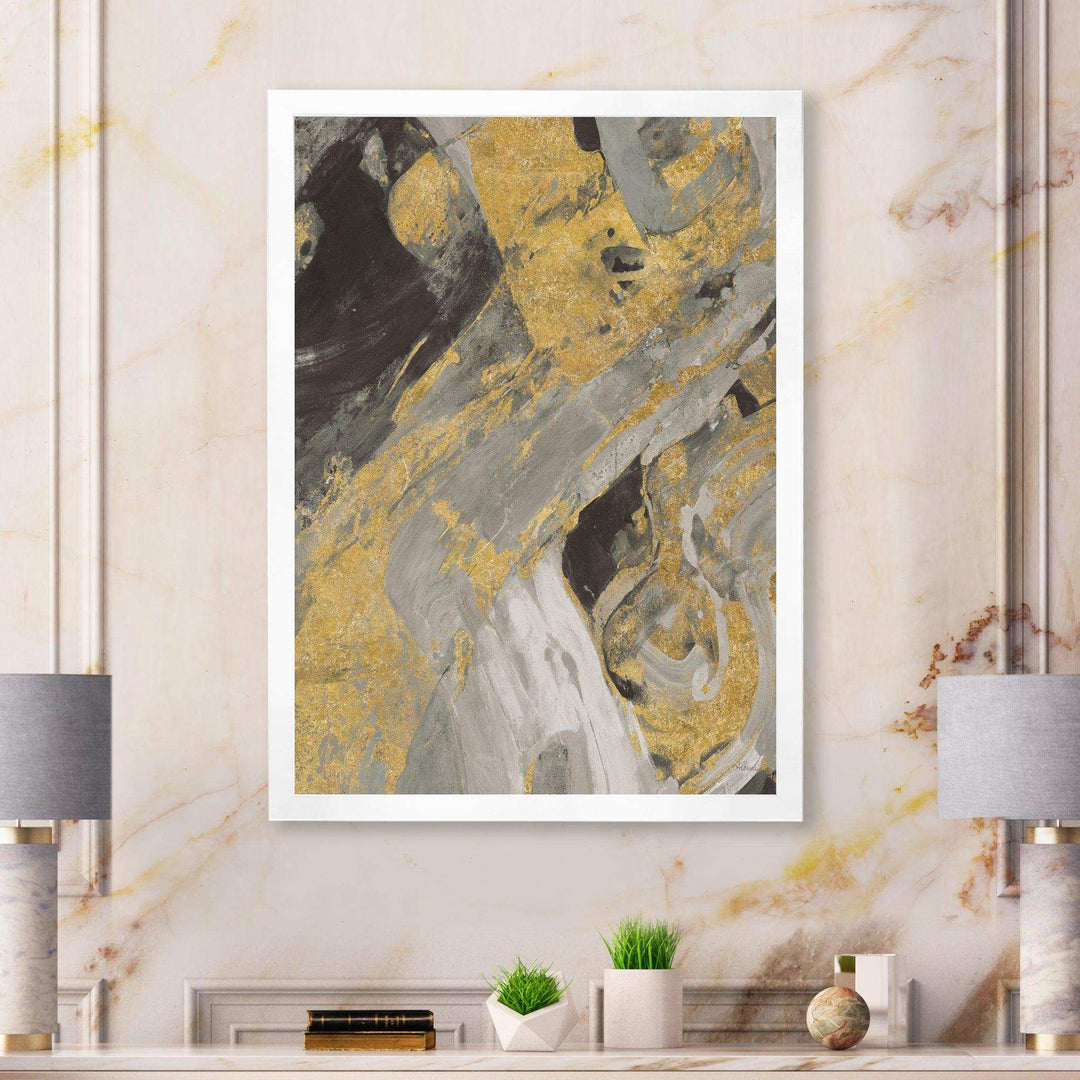 Marble Gold and Black - Modern Wall Art Prints