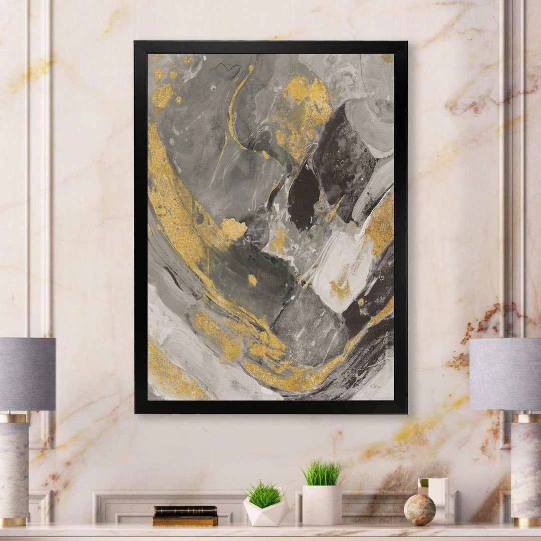 Marble Gold and Black II - Modern Living Room Wall Decor