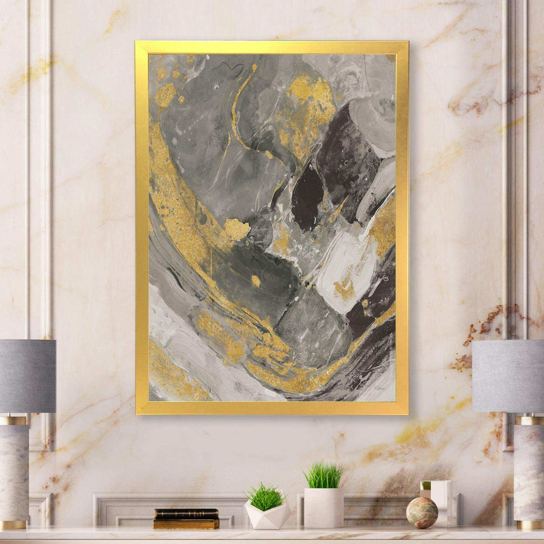 Marble Gold and Black II - Modern Living Room Wall Decor