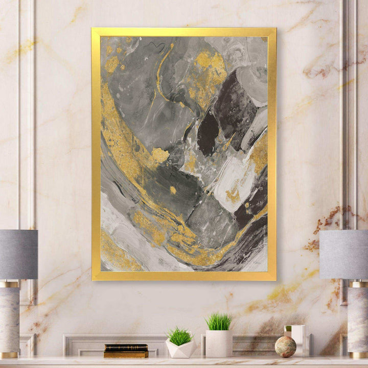 Marble Gold and Black II - Modern Living Room Wall Decor