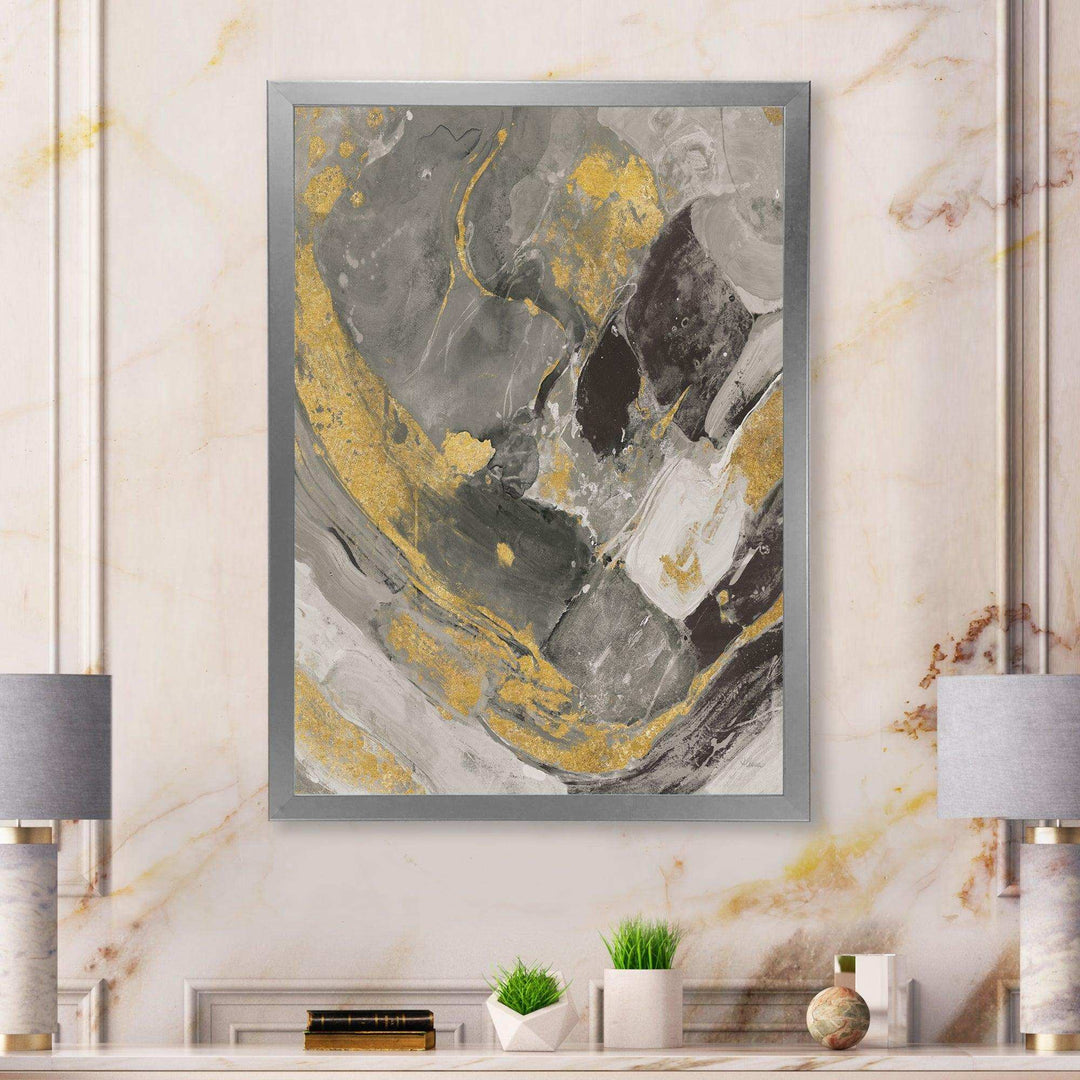 Marble Gold and Black II - Modern Living Room Wall Decor