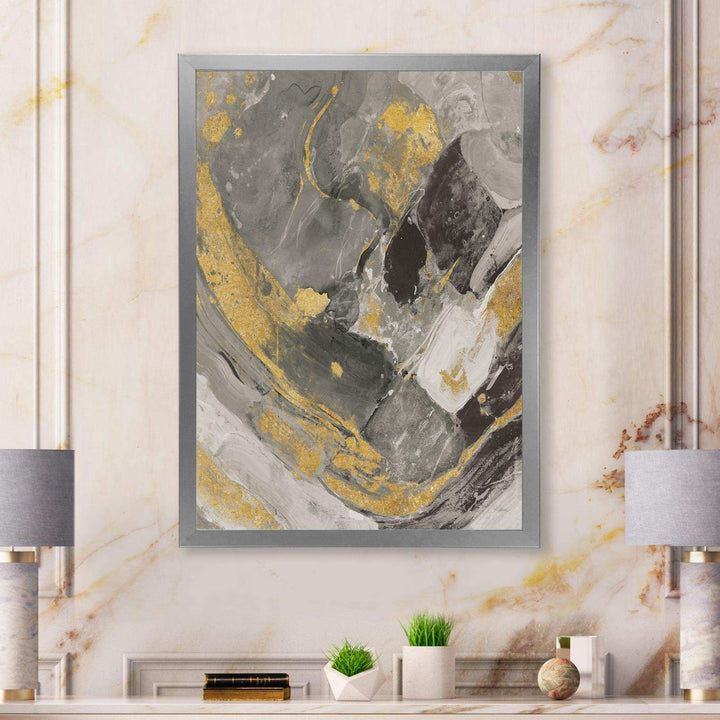 Marble Gold and Black II - Modern Living Room Wall Decor