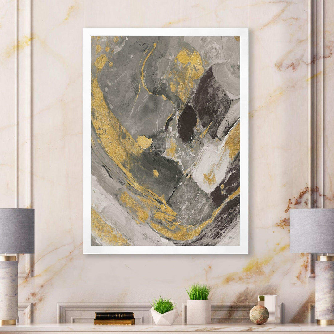 Marble Gold and Black II - Modern Living Room Wall Decor