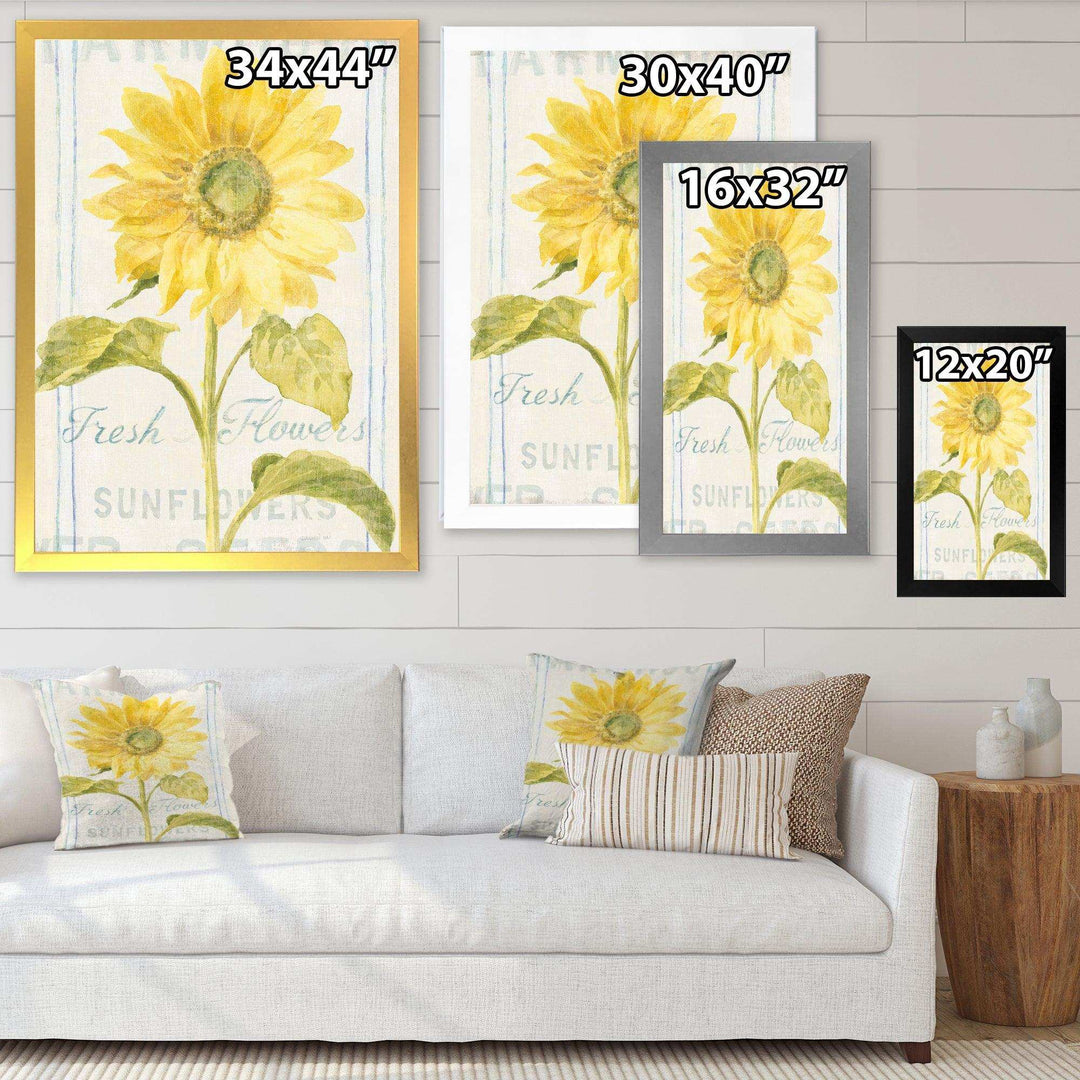 Floursack Florals II - Farmhouse Bedroom Wall Art