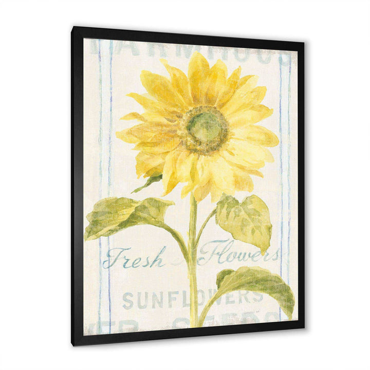 Floursack Florals II - Farmhouse Bedroom Wall Art