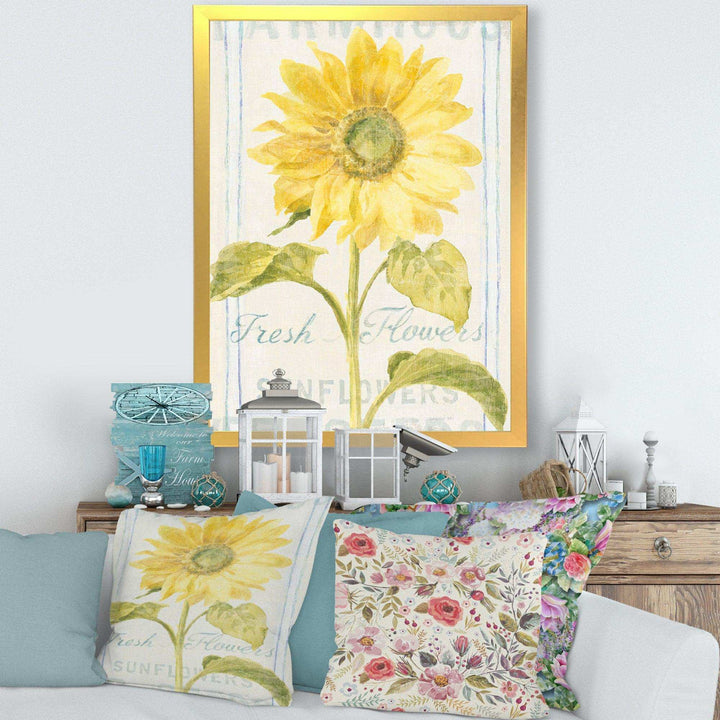 Floursack Florals II - Farmhouse Bedroom Wall Art