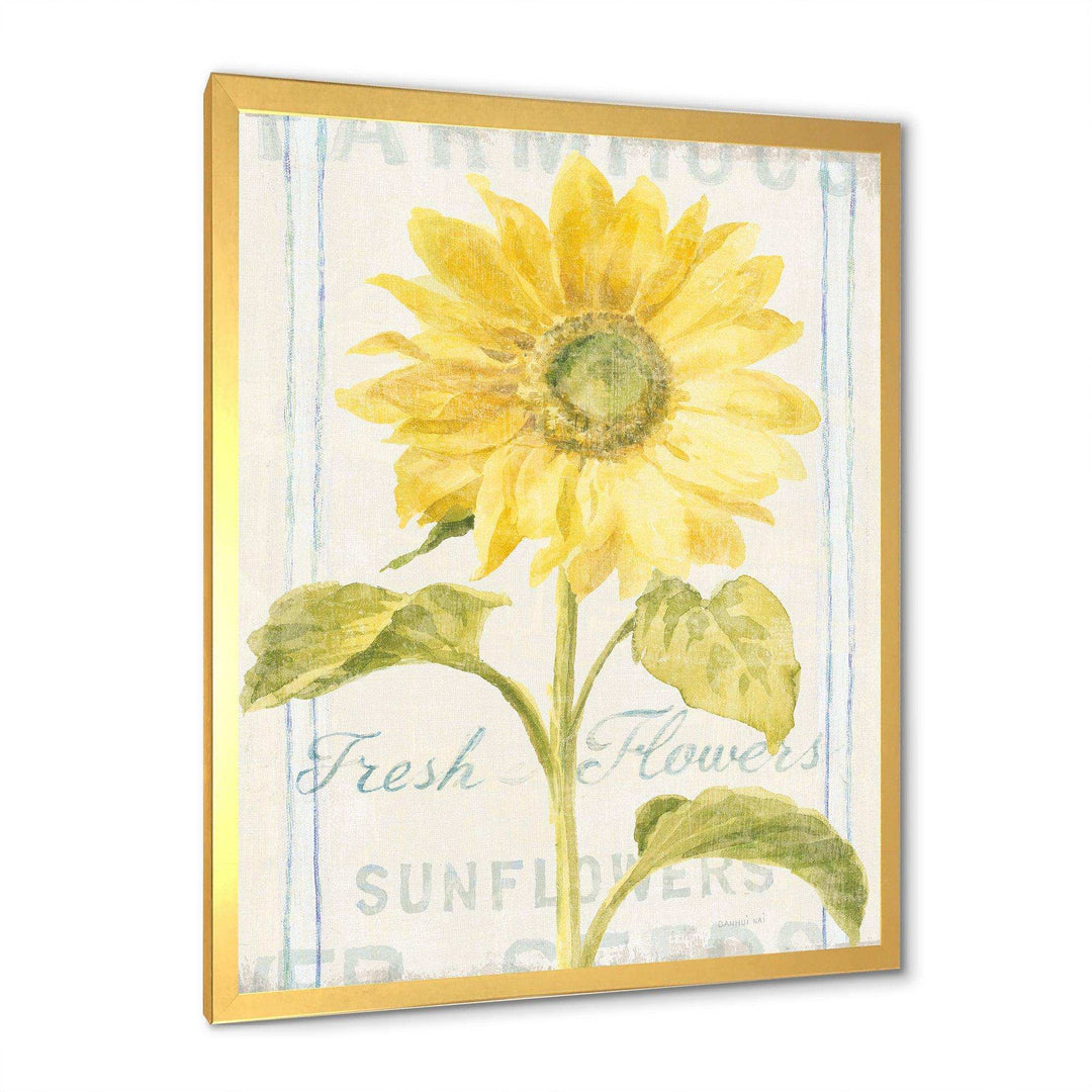 Floursack Florals II - Farmhouse Bedroom Wall Art