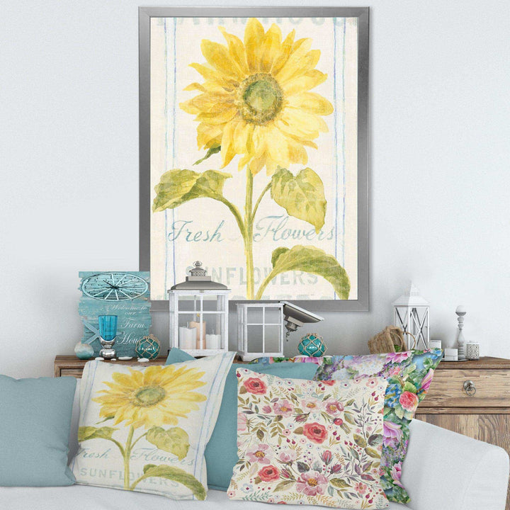 Floursack Florals II - Farmhouse Bedroom Wall Art