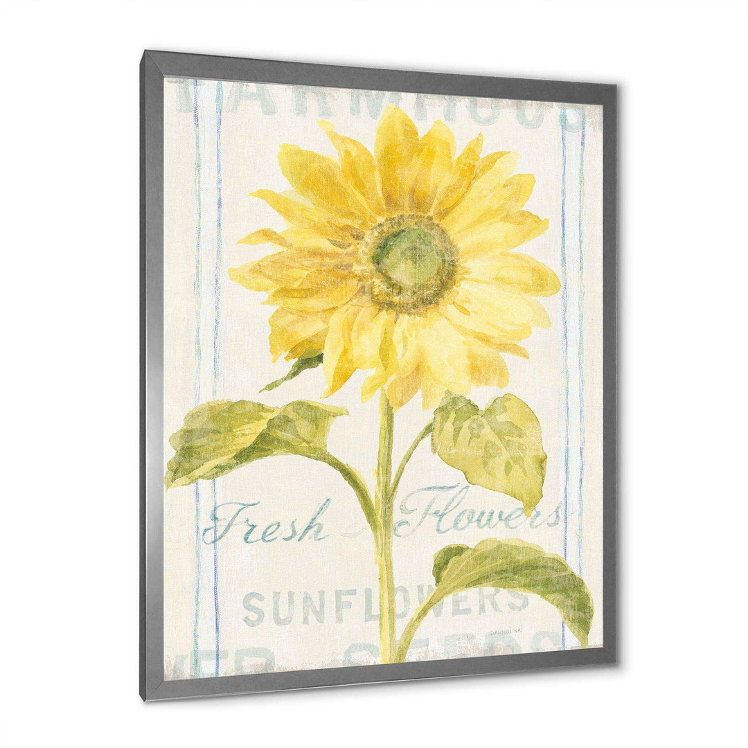 Floursack Florals II - Farmhouse Bedroom Wall Art