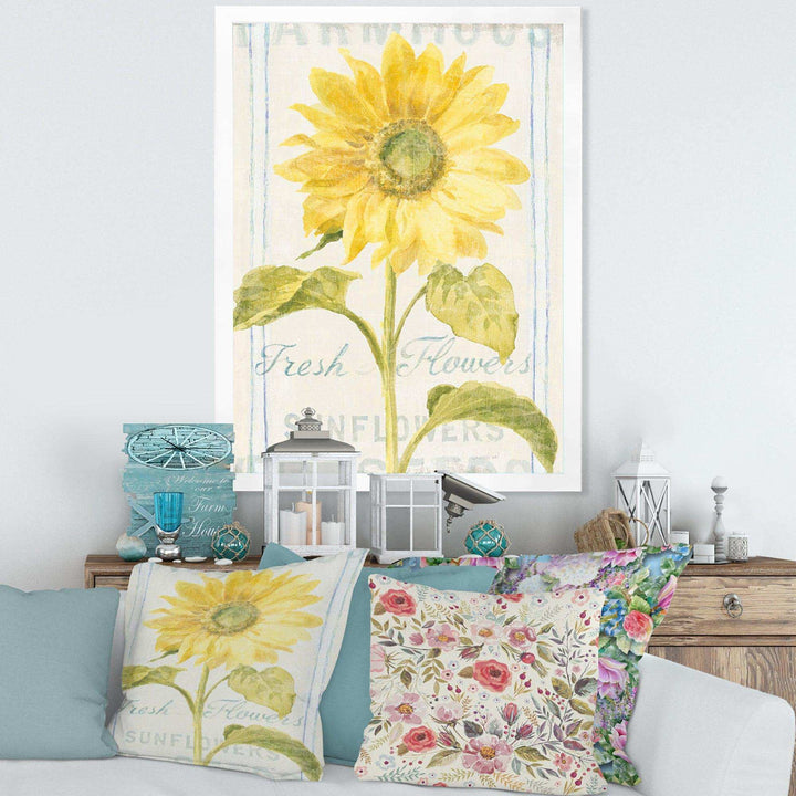 Floursack Florals II - Farmhouse Bedroom Wall Art