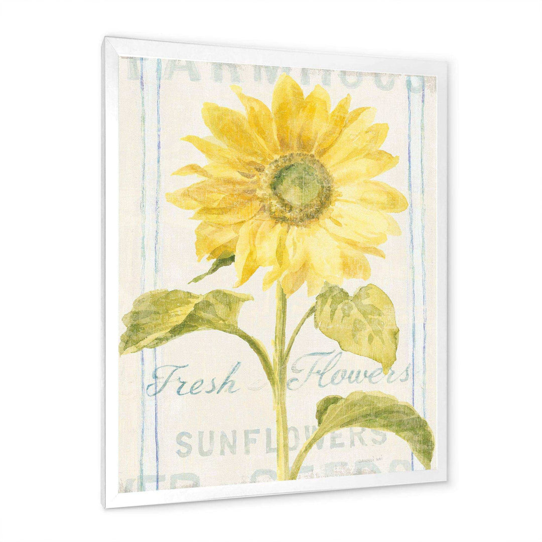 Floursack Florals II - Farmhouse Bedroom Wall Art