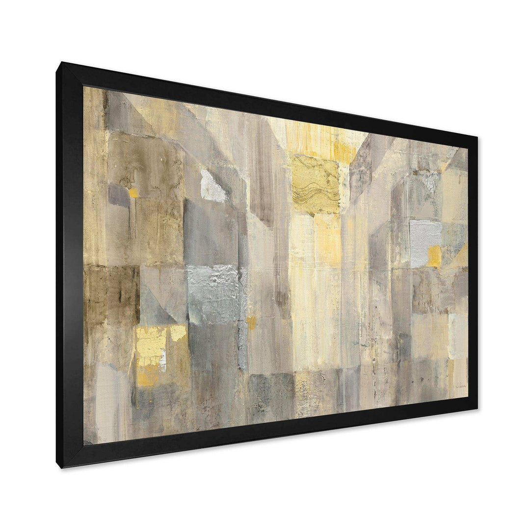 Gold Square Watercolor - Modern Bedroom Wall Art
