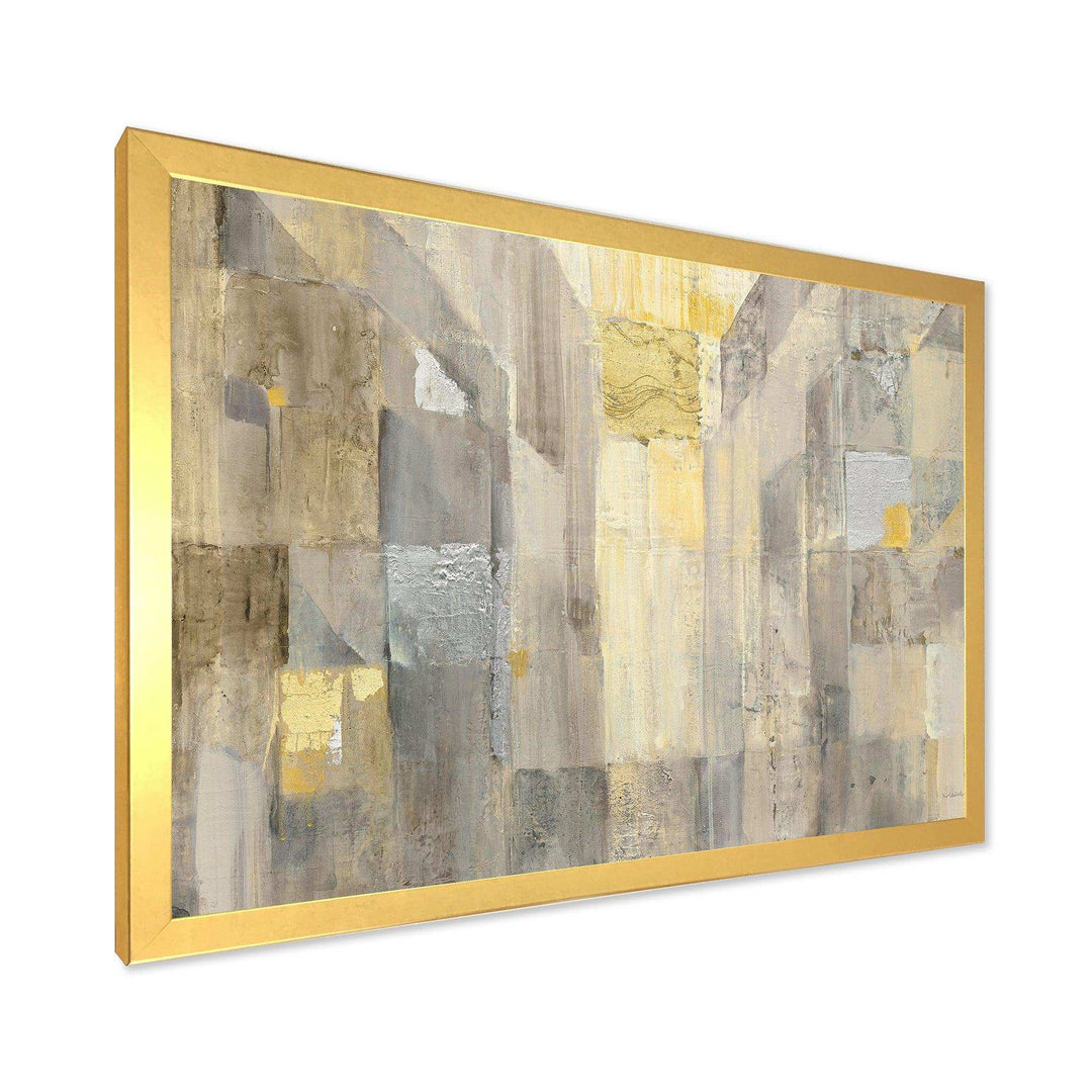 Gold Square Watercolor - Modern Bedroom Wall Art