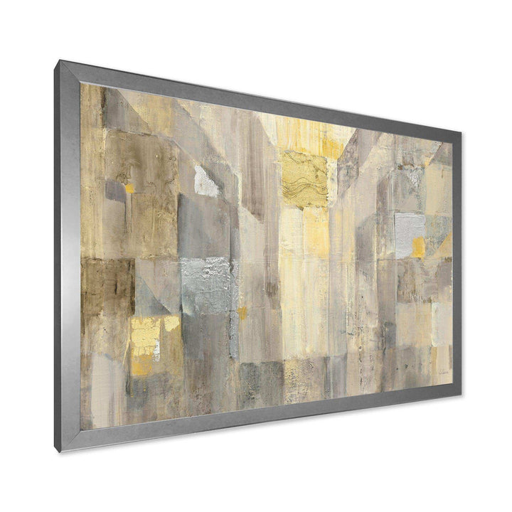 Gold Square Watercolor - Modern Bedroom Wall Art
