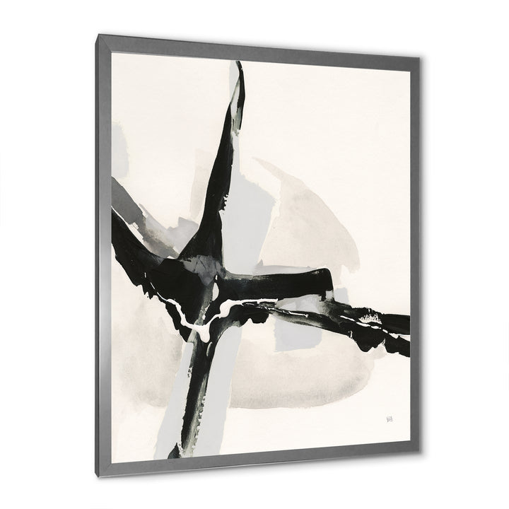 Abstract Neutral I Framed Print Matte White - 1.5" Width