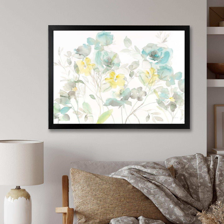 Aqua Rose Natural Element - Traditional Wall Art Prints