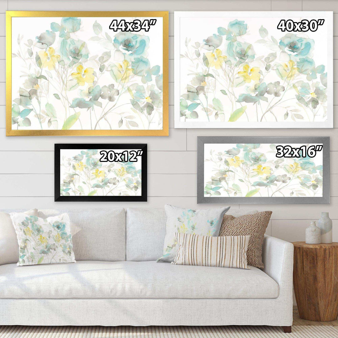 Aqua Rose Natural Element - Traditional Wall Art Prints