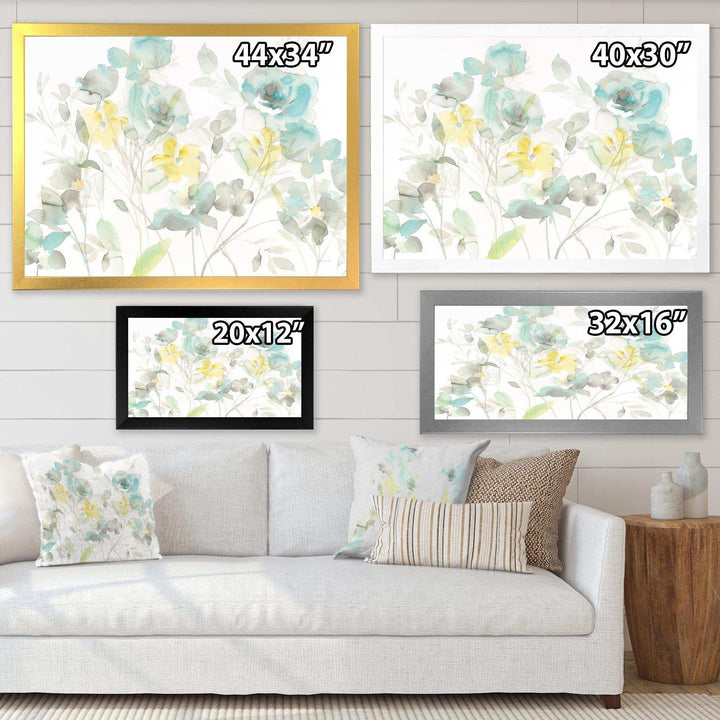 Aqua Rose Natural Element - Traditional Wall Art Prints
