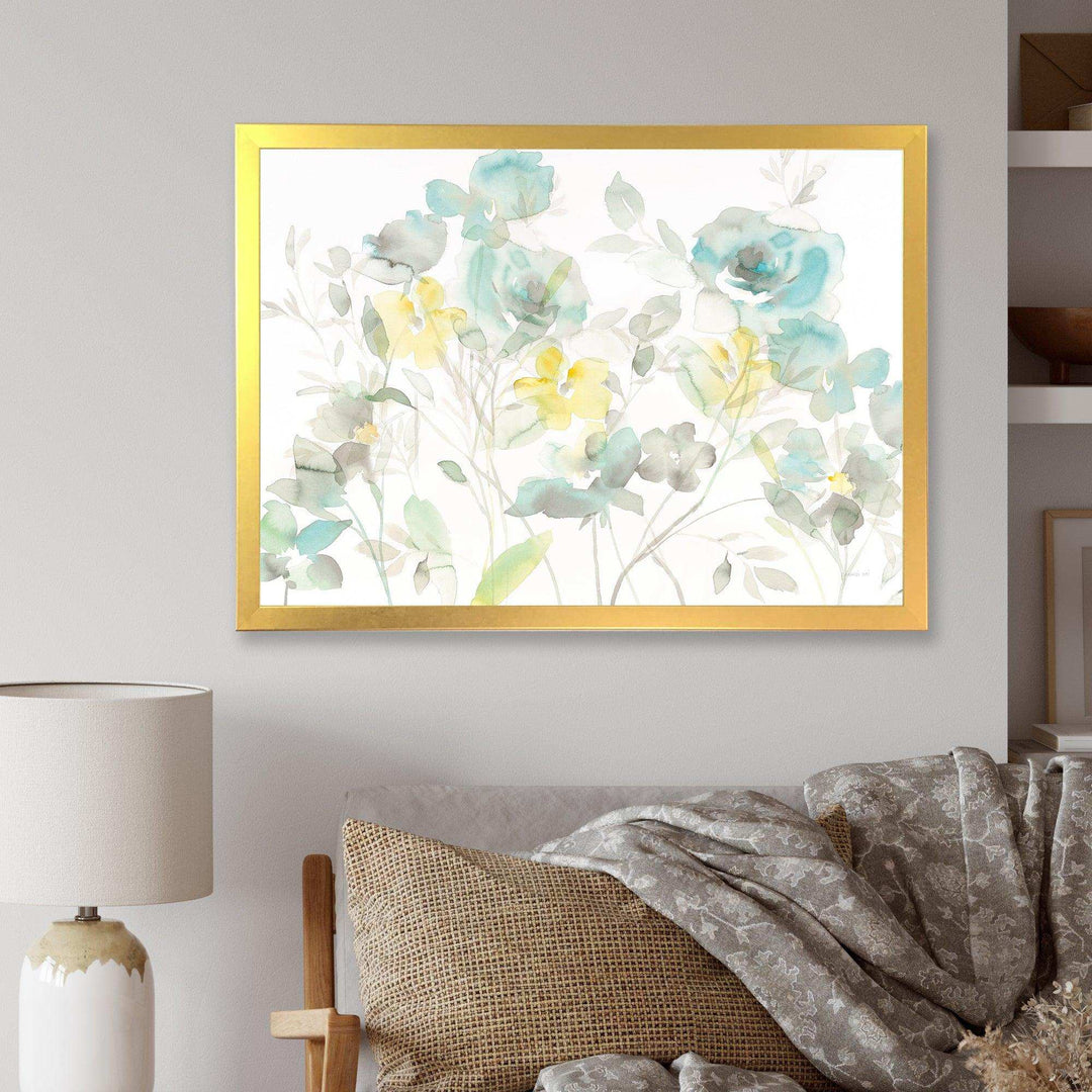 Aqua Rose Natural Element - Traditional Wall Art Prints