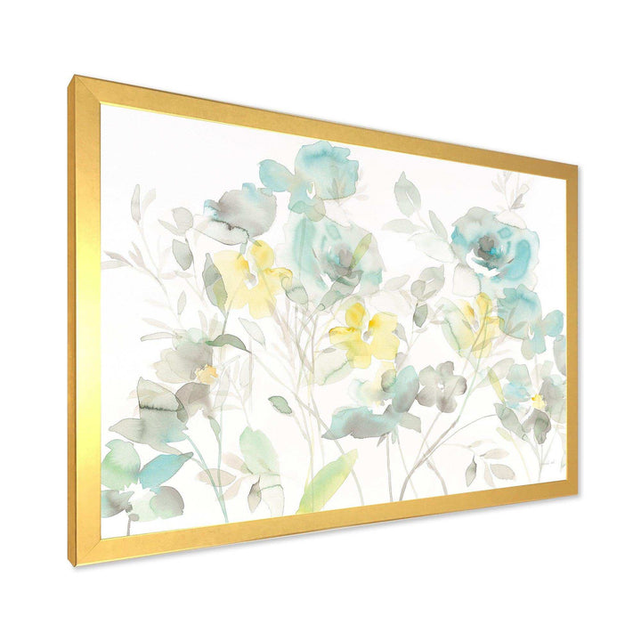 Aqua Rose Natural Element - Traditional Wall Art Prints
