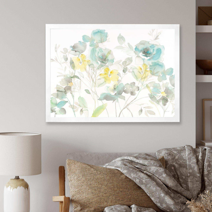 Aqua Rose Natural Element - Traditional Wall Art Prints