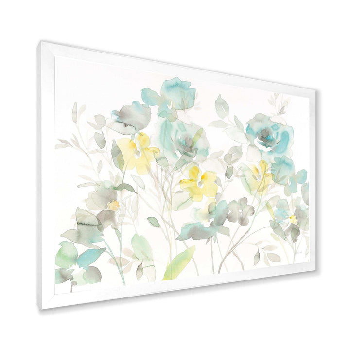 Aqua Rose Natural Element - Traditional Wall Art Prints