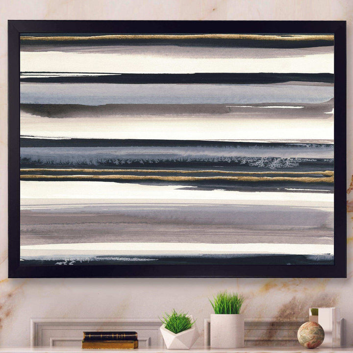 Gold Watercolor Amethyst I - Modern Wall Art Prints