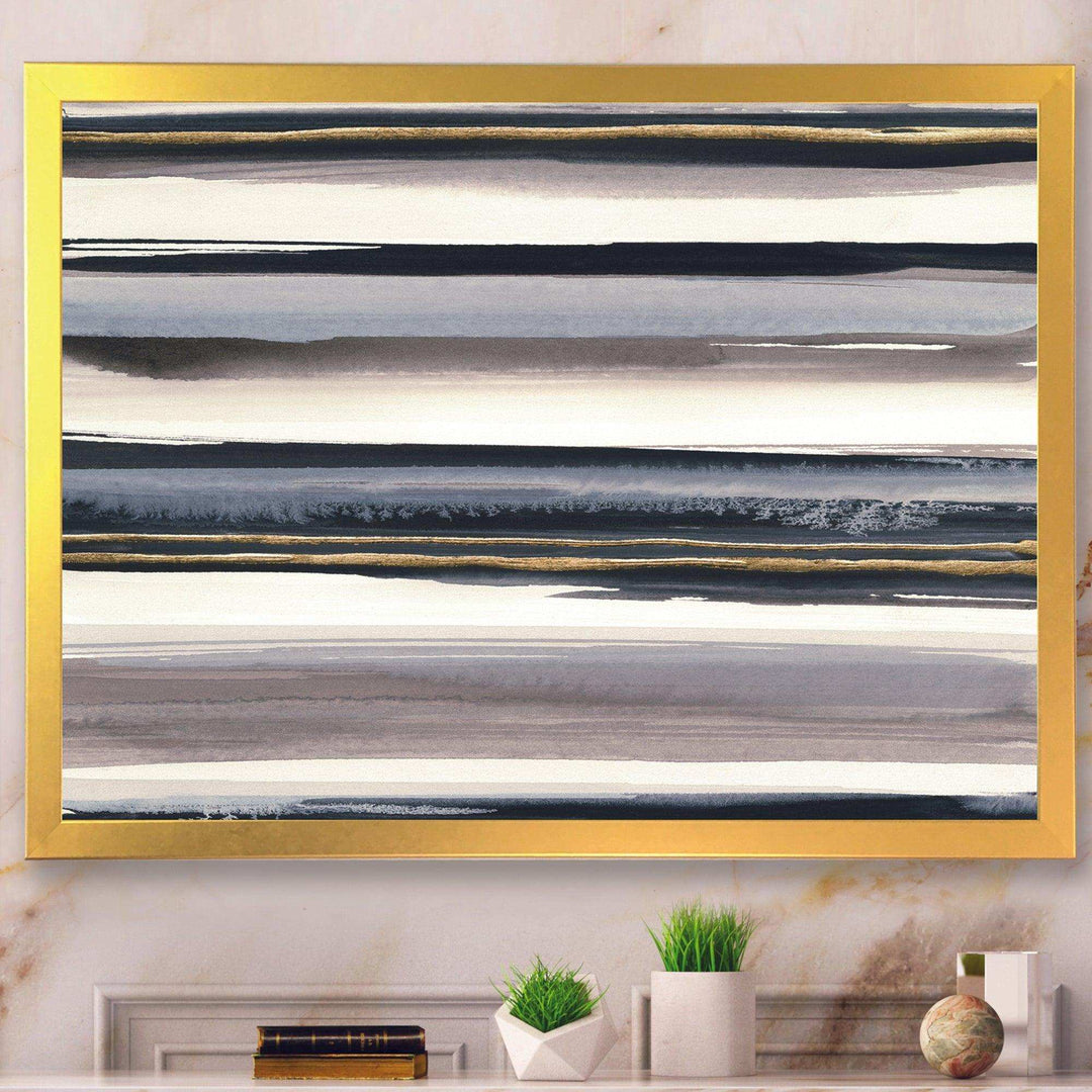 Gold Watercolor Amethyst I - Modern Wall Art Prints