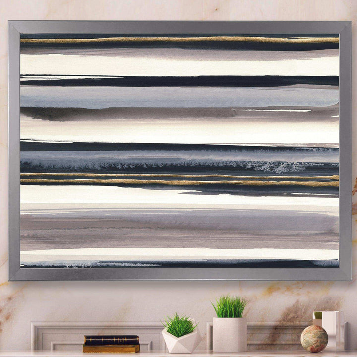 Gold Watercolor Amethyst I - Modern Wall Art Prints