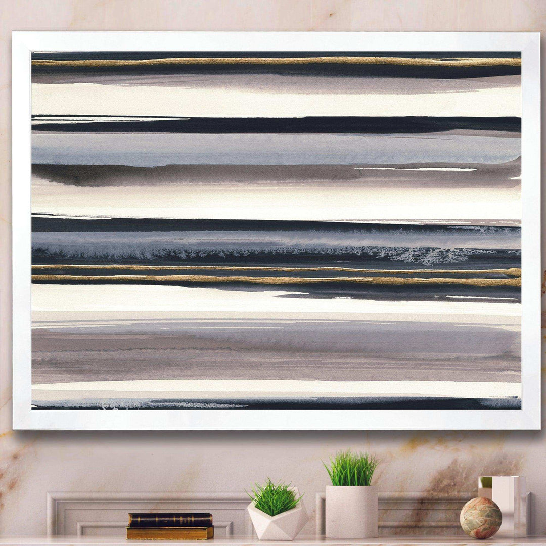 Gold Watercolor Amethyst I - Modern Wall Art Prints