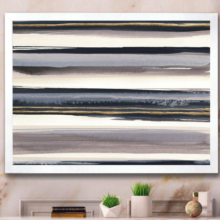 Gold Watercolor Amethyst I - Modern Wall Art Prints