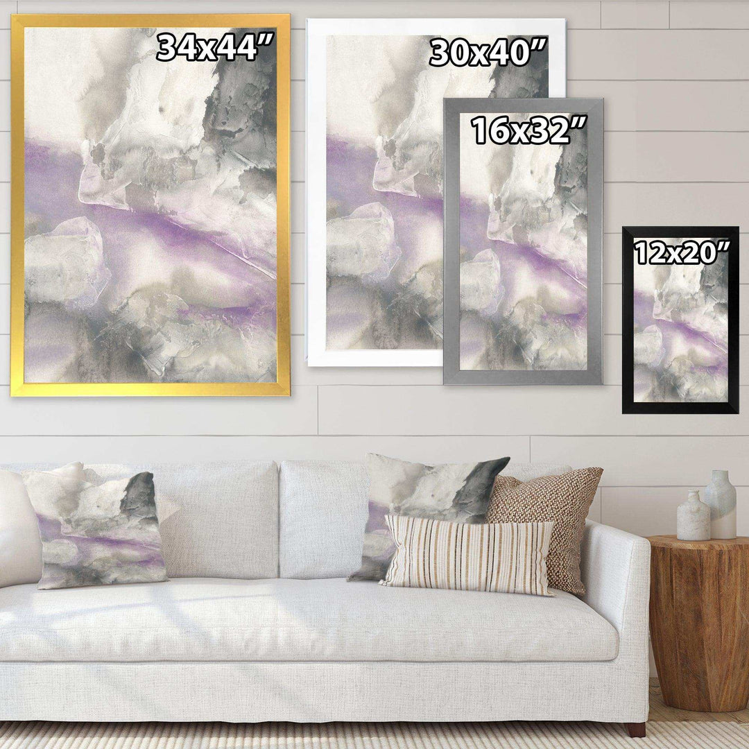 Watercolor Minimal Purple Tones I - Farmhouse Canvas Wall Art