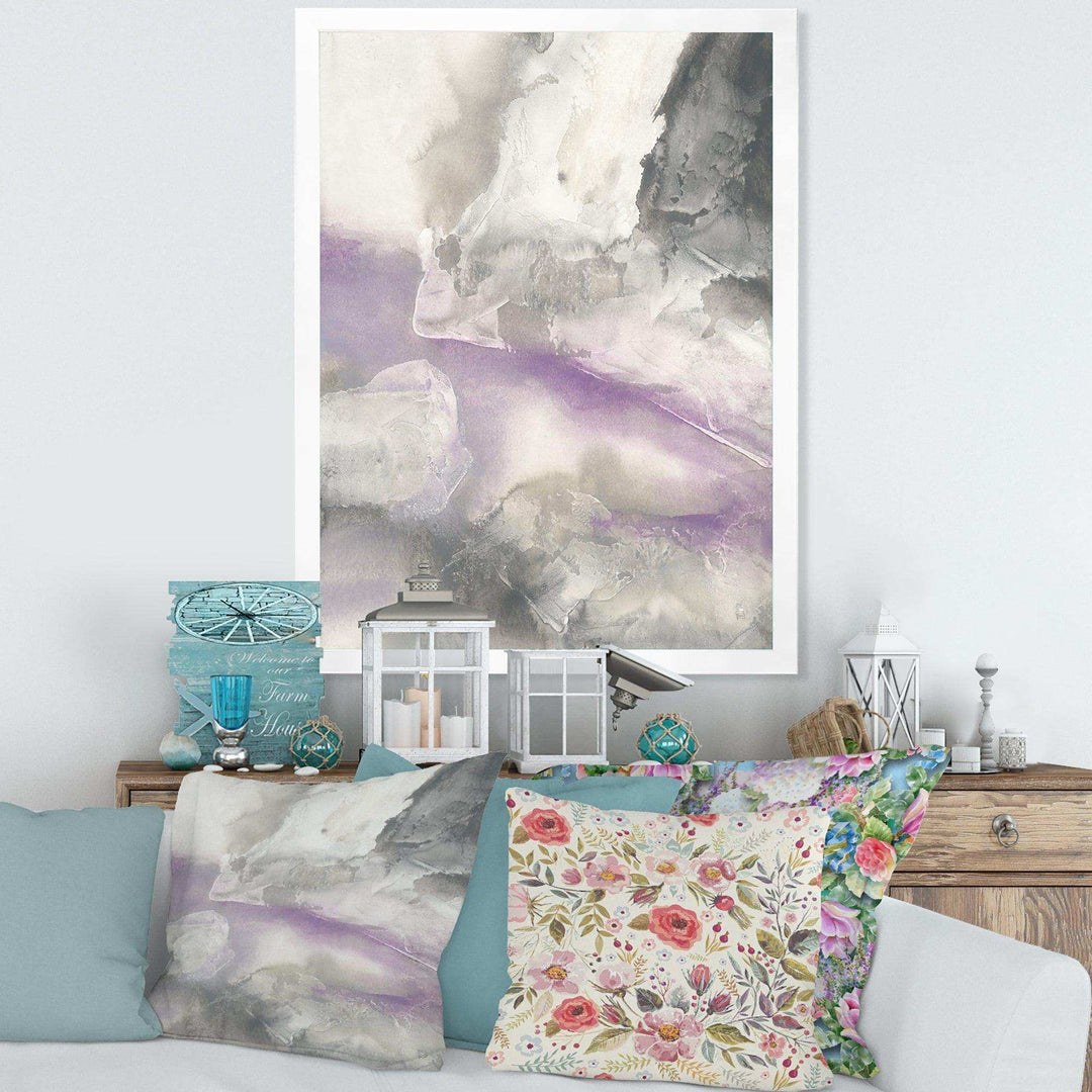 Watercolor Minimal Purple Tones I - Farmhouse Canvas Wall Art