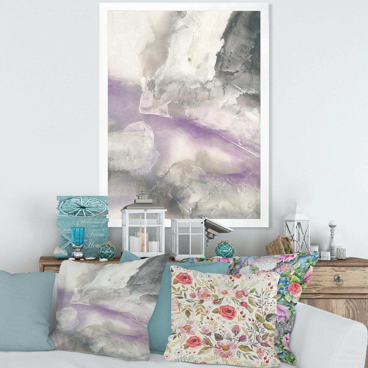 Watercolor Minimal Purple Tones I - Farmhouse Canvas Wall Art