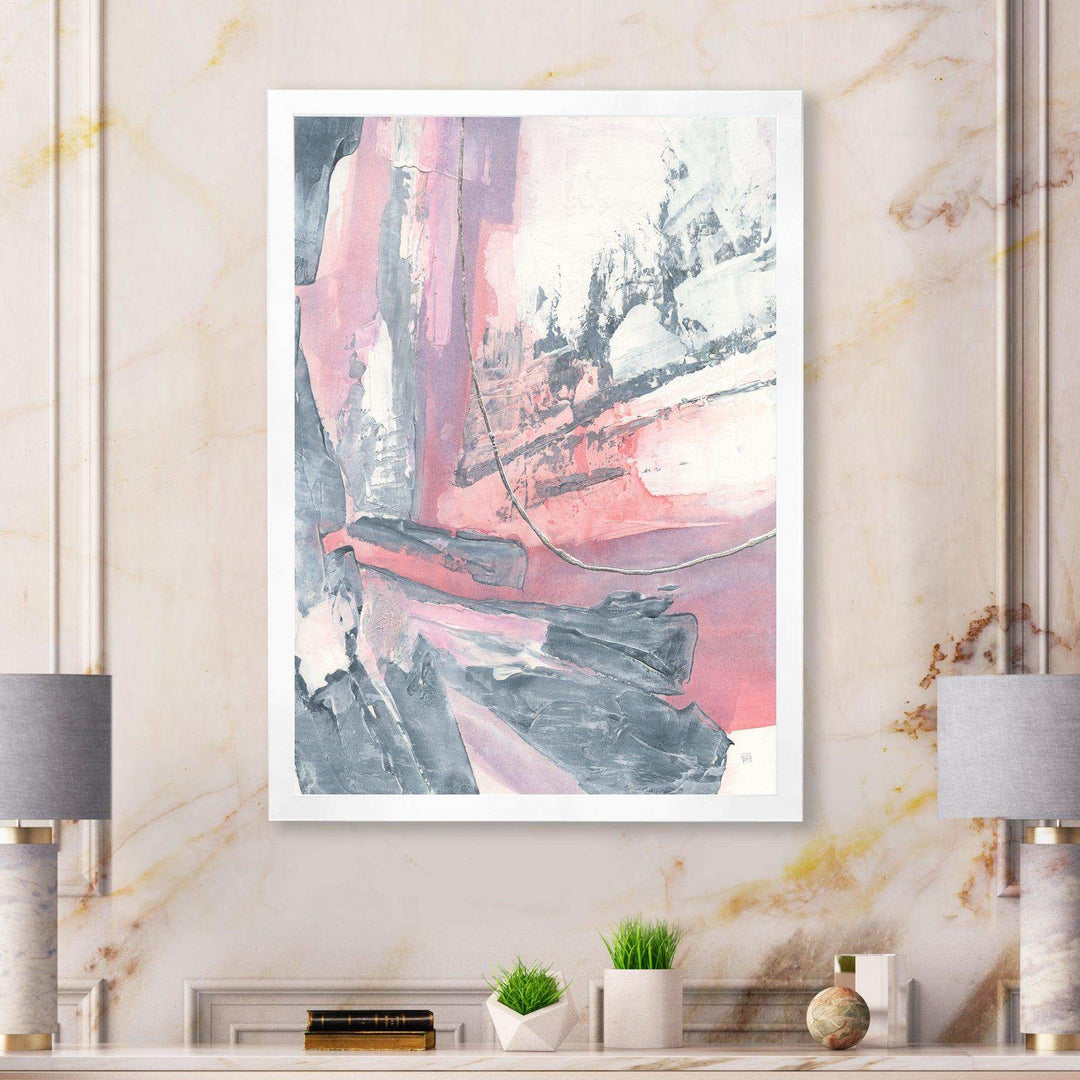 Durty Shabby Pink Blush I - Shabby Chic Bedroom Wall Art