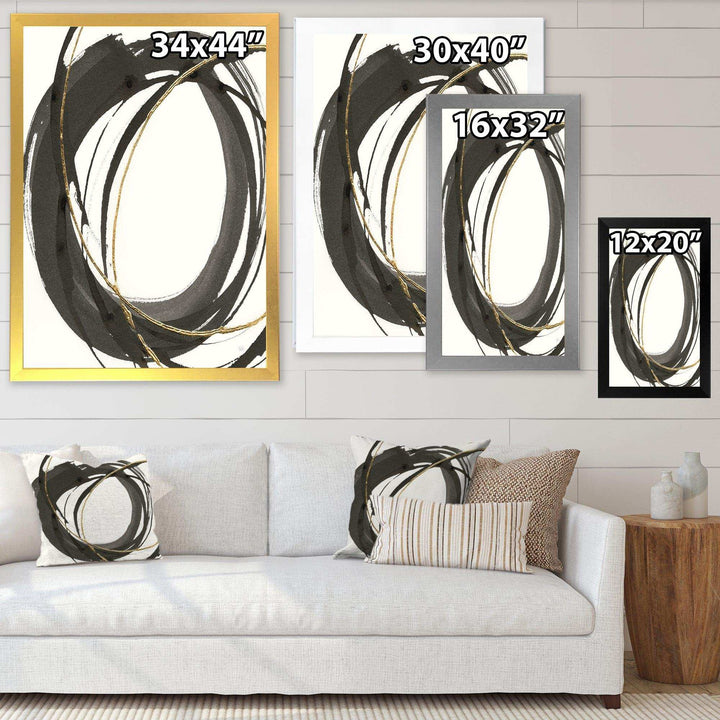 Gold Glamour Circle IV - Posh &amp; Luxe Wall Art Prints
